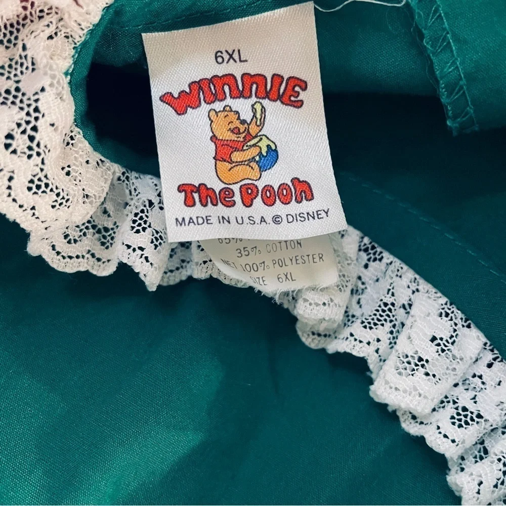 Vintage Disney Winnie the Pooh girls dress green size 6XL